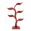 Gioielli albero 5-foglia in legno massello colore rosso