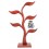 Jewelry tree 5-leaf solid wood red hue