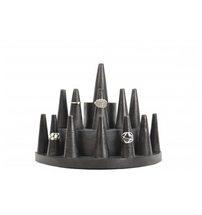 Door-rings / Display stand for rings (13 cones) wooden black