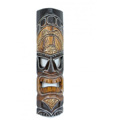 Tiki mask Polynesian h50cm wood. Exotic decoration.