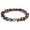 Natural Tiger Eye Bracelet + Buddha pearl. Free delivery.