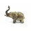 Statuette éléphant trompe en l'air, porte-bonheur en bronze.