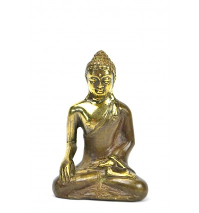 Statuette Buddha Bhumisparsa Mûdra bronze h7cm.