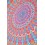 Paréo Mandala Orange, Rose et Turquoise & sequins argentés - 160x110cm