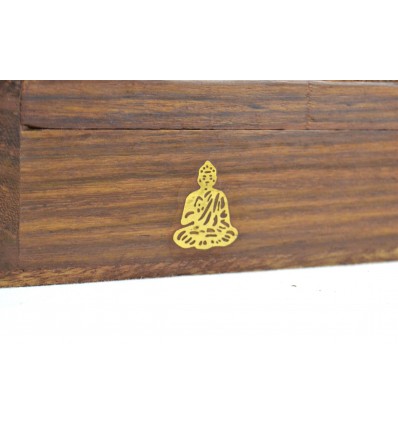 Porta incenso in legno Buddha - marrone 2 India