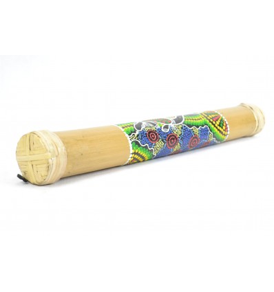 Bâton de Pluie instrument de musique en Bambou décoré