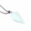 Necklace with pendant in white Opal natural style pendulum. Love, sensuality, intuition.