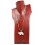 Busto inclinato, display collane in legno massello rosso H30cm