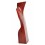 Buste incliné, présentoir à colliers en bois massif rouge H30cm