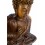 Sculpture Buddha sitting on lotus. Decoration handicraft indonesian.