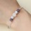 Jewelry charm bracelet for well-being, quartz, amethyst, amazonite.