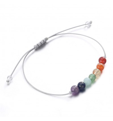 Jewelry stone : bracelet yoga lucky 7 chakras, stones.