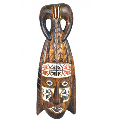 Maschera africana in legno a buon mercato. Decorazione tribale Africa etnico.