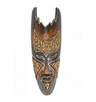 Maschera di legno di 30 cm - decorazione etnico chic in stile africano.