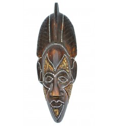 Maschera di legno 30cm - cresta-africano, etnico, decorazione chic.
