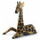 Décoration girafe statue bois, déco chambre enfant safari savane.