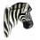 Wooden zebra head wall trophy hook, savannah room decoration.