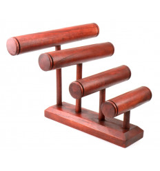 Great display stand for bracelets/watches 4 rods, solid wood red color