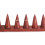 Porte-bagues en bois massif couleur rouge / Présentoir à bagues (7 cônes)