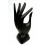 Hand of Buddha / Display-ring-wood carved black