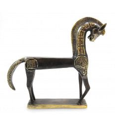 Statue horse Greek bronze craft, style etruscan. Purchase cheap.