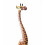 Great statue giraffe standing up in the wood, ethnic decoration african.