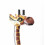 Grande statue girafe debout en bois, décoration ethnique africaine.