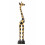 Statua giraffa in piedi in un bosco, l'acquisto di deco giraffa africana originale.