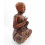 Statue monk buddhist shaolin wooden sculpture craft Asia.