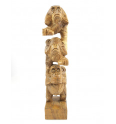 The 3 wise monkeys, statue sculpture decoration wood purchase.