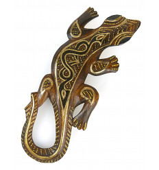 salamandre tribal motif hand-painted, small wall decorations cheap.