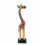 Statue girafe en bois, déco ambiance savane africaine achat pas cher.
