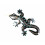 Lot of 3 Salamanders / Geckos in wrought iron craft. Wall decoration.
