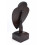 Busto display collane a piedi in legno massello di cioccolato H30cm