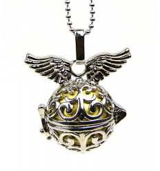 Necklace fancy Bola pregnancy "Angel Wings" metallic silver
