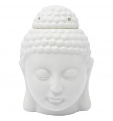 Brule perfume head of the Buddha Zen ceramic craft white