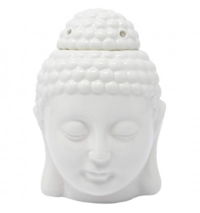Brule profumo testa del Buddha Zen arte della ceramica bianco