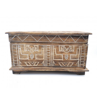 Coffre de rangement en bois style ethnique africain, achat.