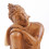 Statua di Buddha seduto h20cm raw in legno intagliato a mano