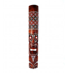Large tiki mask 100 cm in the cheap wood. Decor Tiki tahiti.
