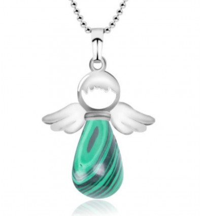 "My Guardian Angel" necklace in Malachite