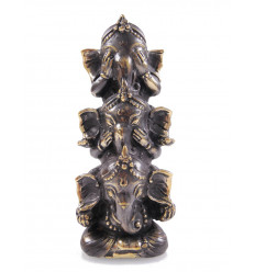 Statuette Ganesh en bronze H15cm. Artisanat asiatique.