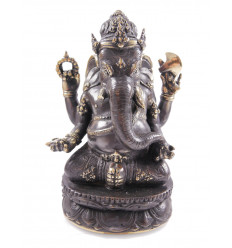 Statuette Ganesh en bronze H20cm. Artisanat asiatique.