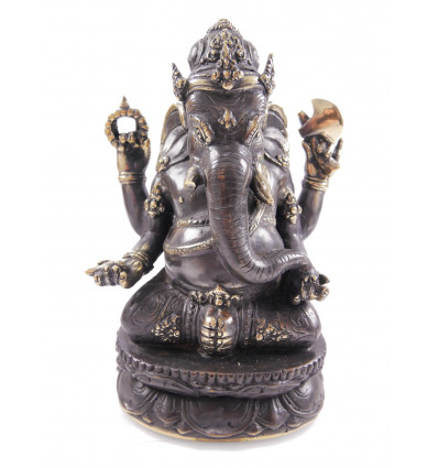 Statuette Ganesh en bronze H20cm. Artisanat asiatique.