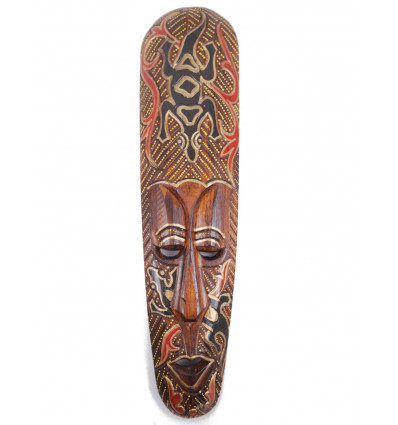 African mask wood pattern Gecko. Deco african.