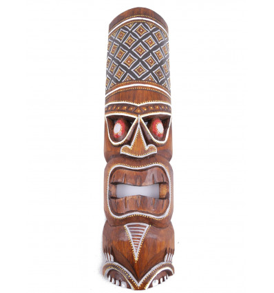 Acheter grand masque tiki en bois pas cher. Décoration Tiki polynésie.