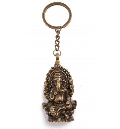 Porte clé Ganesh couleur bronze style ethnique petit prix.