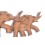 Frise murale Famille d'éléphants 50cm en bois massif sculpté main