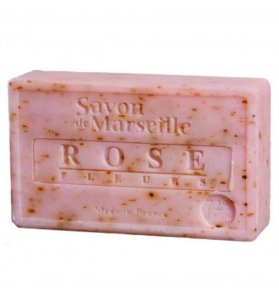 Savon de Marseille naturel aux pétales de rose. Savon artisanal.