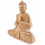 Bouddha assis - bois massif sculpté main h20cm - Mûdra Atmanjali , mains jointes vers le ciel
